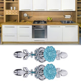 2Set Cabinet Knob Zinc Alloy Single Hole Closet Drawer Wardrobe Knob for Home Furniture Decoration1088D Wild Chrysanthemum