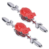 2Set Drawer Pull Knob Zinc Alloy Cabinet Wardrobe Closet Knob for Kitchen Furniture Decoration1077D Red Octopus