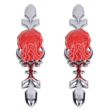 2Set Drawer Pull Knob Zinc Alloy Cabinet Wardrobe Closet Knob for Kitchen Furniture Decoration1077D Red Octopus