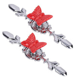 2Set Drawer Pull Knob Zinc Alloy Cabinet Wardrobe Closet Knob for Kitchen Furniture Decoration1077D Red Butterfly In Australia - Darrahopens