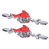 2Set Drawer Pull Knob Zinc Alloy Cabinet Wardrobe Closet Knob for Kitchen Furniture Decoration1077D Red Dolphin