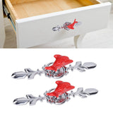 2Set Drawer Pull Knob Zinc Alloy Cabinet Wardrobe Closet Knob for Kitchen Furniture Decoration1077D Red Dolphin