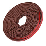 6m Door Sealing Strip Silicone Rubber Self Adhesive Weather Strip Brown Window Sealing Strip for HomeHeight 6mm / 0.2in