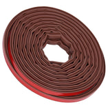 6m Door Sealing Strip Silicone Rubber Self Adhesive Weather Strip Brown Window Sealing Strip for HomeHeight 6mm / 0.2in