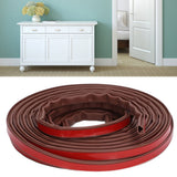 6m Door Sealing Strip Silicone Rubber Self Adhesive Weather Strip Brown Window Sealing Strip for HomeHeight 6mm / 0.2in