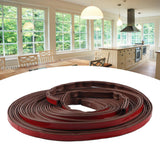 6m Door Sealing Strip Silicone Rubber Self Adhesive Weather Strip Brown Window Sealing Strip for HomeHeight 8mm / 0.3in