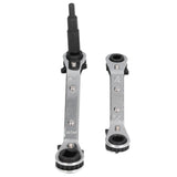 CT122 Refrigerator Ratchet Wrench 1/4 3/16 5/16 3/8 Stainless Steel Wrench Air Conditioner Repair Tool for Household