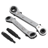 CT122 Refrigerator Ratchet Wrench 1/4 3/16 5/16 3/8 Stainless Steel Wrench Air Conditioner Repair Tool for Household