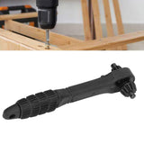 Ratchet Wrench 2 in 1 Black Carbon Steel Multifunctional Quick Drill Chuck Wrench for Universal Electric Drills