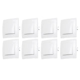 8Pcs Single Pole Light Switch 10A/250V Wall Decorative Paddle Rocker Switch European Regulations for House Use