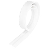 Door Soundproofing 28mm/1.1in Round Hole Silicone Protective Durable Replaceable Lightweight Sealer Strip for RoomWhite