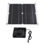 12W Solar Panel Fan Kit USB Solar Powered Fan for Greenhouses Sheds Pet Houses Mobile Phone Charging