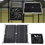 12W Solar Panel Fan Kit USB Solar Powered Fan for Greenhouses Sheds Pet Houses Mobile Phone Charging