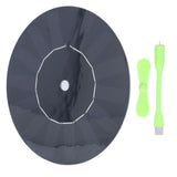 Small USB Car Fan Multifunction Round Monocrystalline Silicone Solar Powered Car Exhaust Fan 5W