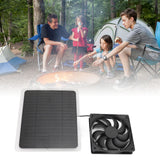 10W Solar Panel Fan Kit Lightweight Solar Charger Panel Fan for Greenhouse Pet House Tree House