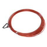 Steel Wire Measuring Rope Plastic Coated Construction Site Measuring Rope with Pull Ring for Railway Farmland 30m/98.4ft