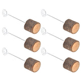 20Pcs Premium Wood Place Card Holders with Swirl Wire Name Cards Photo Holders for Wedding Birthday Festival