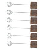 20Pcs Premium Wood Place Card Holders with Swirl Wire Name Cards Photo Holders for Wedding Birthday Festival