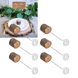 20Pcs Premium Wood Place Card Holders with Swirl Wire Name Cards Photo Holders for Wedding Birthday Festival