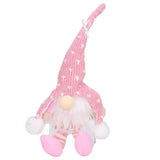 LED Light Christmas Gnome Decoration Xmas Gnome Ornament Christmas Tree Pendant for Home FestivalPink YV0036702