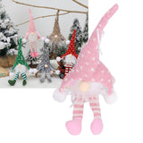 LED Light Christmas Gnome Decoration Xmas Gnome Ornament Christmas Tree Pendant for Home FestivalPink YV0036702