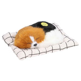 Make Sound Sleeping Dog Toy with Cloth Cushion Simulation Plush Dog Toy Small Dog Doll OrnamentsMigru In Australia - Darrahopens