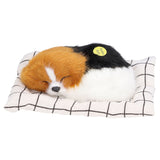 Make Sound Sleeping Dog Toy with Cloth Cushion Simulation Plush Dog Toy Small Dog Doll OrnamentsMigru