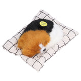 Make Sound Sleeping Dog Toy with Cloth Cushion Simulation Plush Dog Toy Small Dog Doll OrnamentsMigru