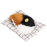 Make Sound Sleeping Dog Toy with Cloth Cushion Simulation Plush Dog Toy Small Dog Doll OrnamentsMigru
