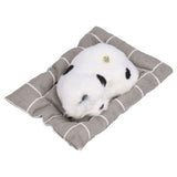 Make Sound Sleeping Dog Toy with Cloth Cushion Simulation Plush Dog Toy Small Dog Doll OrnamentsDalmatian