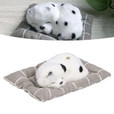 Make Sound Sleeping Dog Toy with Cloth Cushion Simulation Plush Dog Toy Small Dog Doll OrnamentsDalmatian