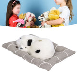 Make Sound Sleeping Dog Toy with Cloth Cushion Simulation Plush Dog Toy Small Dog Doll OrnamentsDalmatian