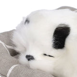 Make Sound Sleeping Dog Toy with Cloth Cushion Simulation Plush Dog Toy Small Dog Doll OrnamentsDalmatian