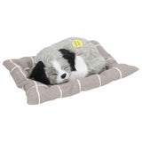 Make Sound Sleeping Dog Toy with Cloth Cushion Simulation Plush Dog Toy Small Dog Doll OrnamentsHusky In Australia - Darrahopens