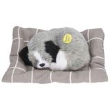Make Sound Sleeping Dog Toy with Cloth Cushion Simulation Plush Dog Toy Small Dog Doll OrnamentsHusky In Australia - Darrahopens