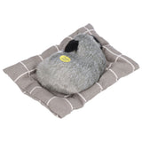 Make Sound Sleeping Dog Toy with Cloth Cushion Simulation Plush Dog Toy Small Dog Doll OrnamentsHusky