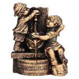 Little Boy Girl Playing Water Statue Standing Sculpture Resin Garden Ornament for Home Decoration In Australia - Darrahopens
