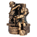 Little Boy Girl Playing Water Statue Standing Sculpture Resin Garden Ornament for Home Decoration In Australia - Darrahopens