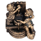 Little Boy Girl Playing Water Statue Standing Sculpture Resin Garden Ornament for Home Decoration In Australia - Darrahopens