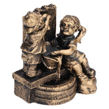 Little Boy Girl Playing Water Statue Standing Sculpture Resin Garden Ornament for Home Decoration In Australia - Darrahopens