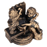 Little Boy Girl Playing Water Statue Standing Sculpture Resin Garden Ornament for Home Decoration