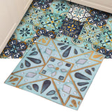 4Pcs/Set Antique Tile Stickers Retro Style Waterproof Self Adhesive Decals for Kitchen Bathroom Decor 30x30cm