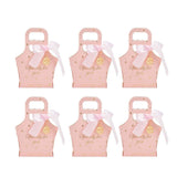 50Set Innovative Candy Box Paper Candy Bags with Ribbons for Christmas Parties Birthdays WeddingsPink with Light Pink Ribbon In Australia - Darrahopens