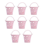 12pcs Mini Metal Bucket Hollow Heart Shaped Bucket with Handle for Candies Outdoor Flower Cosmetics In Australia - Darrahopens