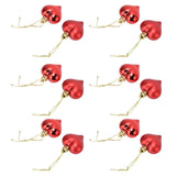 12pcs Christmas Ornament Heart Shape PVC Christmas Tree Hanging Decorations for Valentine's Day PartyRed