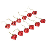 12pcs Christmas Ornament Heart Shape PVC Christmas Tree Hanging Decorations for Valentine's Day PartyRed In Australia - Darrahopens