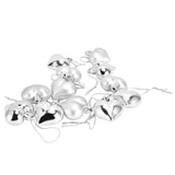12pcs Christmas Ornament Heart Shape PVC Christmas Tree Hanging Decorations for Valentine's Day PartySilver In Australia - Darrahopens