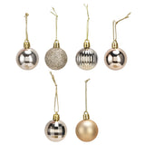 36Pcs Christmas Tree Ball Ornaments Shatterproof Hanging Decorations Xmas Pendant for Festival Holiday PartyGold