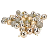 36Pcs Christmas Tree Ball Ornaments Shatterproof Hanging Decorations Xmas Pendant for Festival Holiday PartyGold