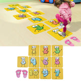 12PCS/Set Game Floor Sticker DIY Kids Game Ground Sticker Cartoon Number Sticker for Nursery
